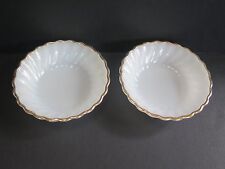 2 SMALL ANCHOR HOCKING MILK GLASS SWEET BOWLS