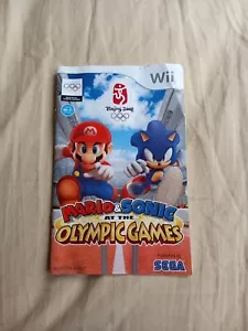Mario & Sonic at The Olympic Games Nintendo Wii, Booklet Manual Only Free Post - Picture 1 of 3