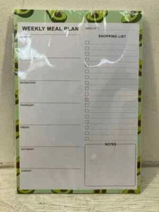 Weekly Meal Planner Tear Off Shopping List Note Pad Magnetic - 52 Sheets - UK - Picture 1 of 2