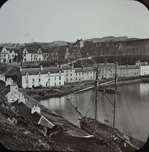 Antique Magic Lantern Slide Photo Portree Skye Scotland c1890 GW Wilson - Picture 1 of 3