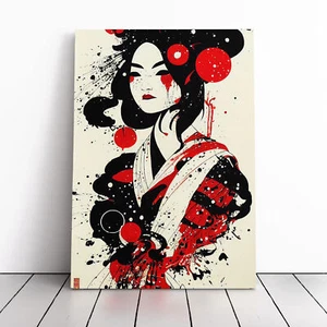 Graffiti Geisha Canvas Wall Art Print Framed Picture Home Decor Living Room - Picture 1 of 4