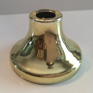 NEW: 1-1/4" tall BRASS Plated Steel NECK CUP BREAK SLIPS 1/8IPS (3/8") LAMP PART - Picture 1 of 4