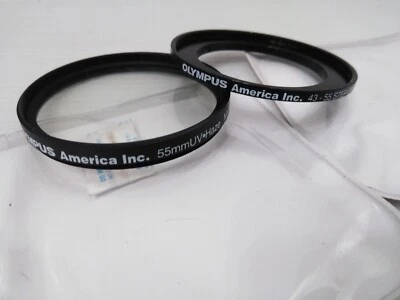 Olympus 43-55 Step-Up Camera Lens Adapter Ring & 55MM UV HAZE (2PK BUNDLE) U.S.A - Image 1 of 4