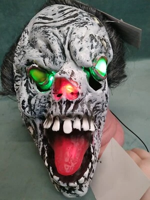 NWT Light Up Zombie Skull Unisex Mask. One Size Fits All  - Image 1 of 4