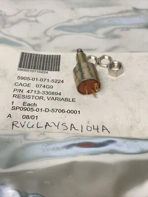 4713-330894 FLUKE RV6LAYSA104A PEC RESISTOR, VARIABLE WITH HARDWARE - Image 1 of 2