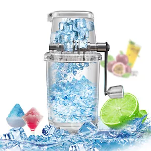 Manual Ice Crusher Tabletop Snow Cone Ice Shaving Machine Hand Crank Household - Picture 1 of 12