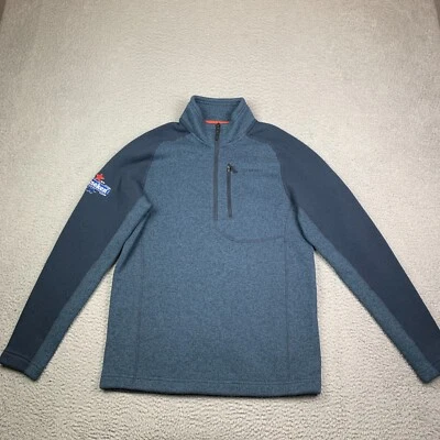 Simms Fishing Rivershed Fleece Sweater Mens S Blue Jacket 1/4 Zip Heineken Logo - Image 1 of 4