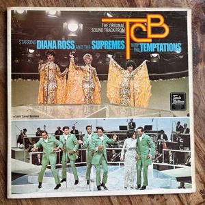 THE SUPREMES & THE TEMPTATIONS - TCB SOUNDTRACK EX/EX VINYL LP / FIRST PRESSING - Picture 1 of 11