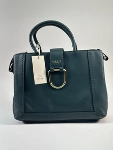 Bolso de Mano Radley London Primrose Hill Mediano Verde Dorado Lazo D Cuero - Imagen 1 de 10