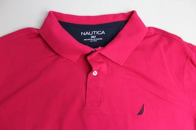 Camisa polo masculina 3XLT rosa quente náutica XXXL alta negócios algodão elástico macio - Imagem 1 de 4