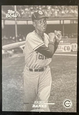 2024 Topps Black and White Ernie Banks Topps Vault SP #106 Cubs - Image 1 of 2