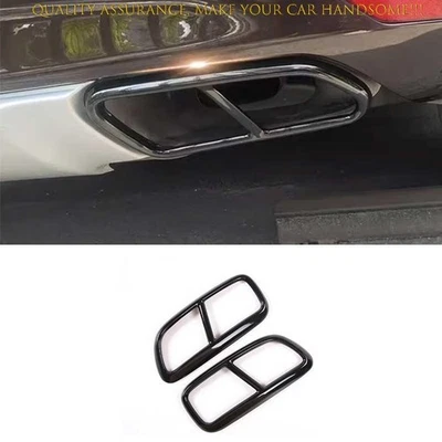 For Volvo XC60 2018-2021 Black Titanium Rear Tail Exhaust Muffler Tip Pipe Frame - Image 1 of 4