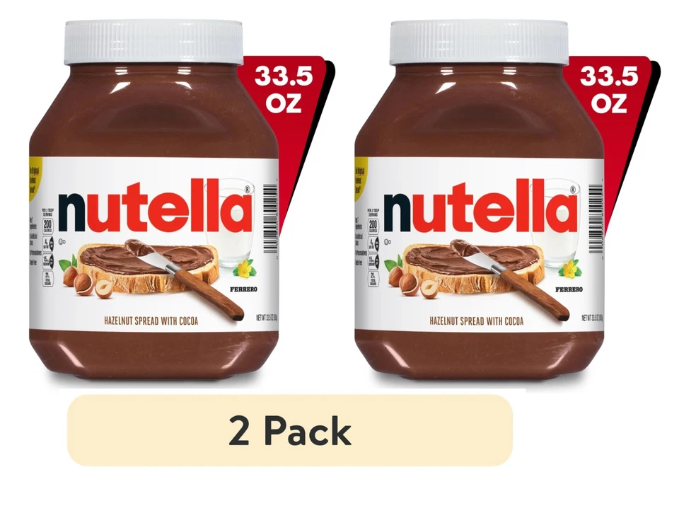 Nutella Chocolate Hazelnut Spread Topping 33.5 Oz Jar