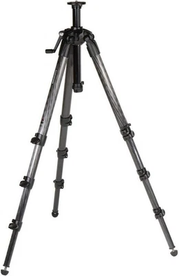 Trípode con engranajes de 4 secciones de fibra de carbono Manfrotto 057 (MT057C4-G) negro Foto 1 de 4