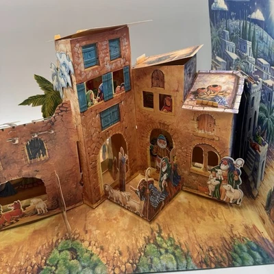 Standard Publishing Christmas In Bethlehem 3D Advent Calendar Vtg Full Color - Image 1 of 4