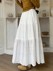 Vestidos Plisados Faldas Largas Niña Línea A Cintura Elástica Falda Hada Mujeres - Imagen 1 de 25