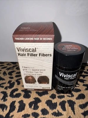 Viviscal AUBURN Hair Filler Fibers For Men Or Women 0.53 Oz/15g. Box Has Wear. - Image 1 of 4