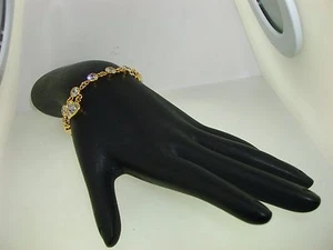 WUNDERSCHÖNES VERGOLDETES STERLING BRILLANT CZ KNEBEL ARMBAND! NEU OHNE ETIKETT! - Bild 1 von 5