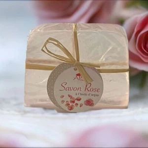 Rose & Argan Transparent Glycerin Soap- Made in Morocco - 100g - Picture 1 of 3
