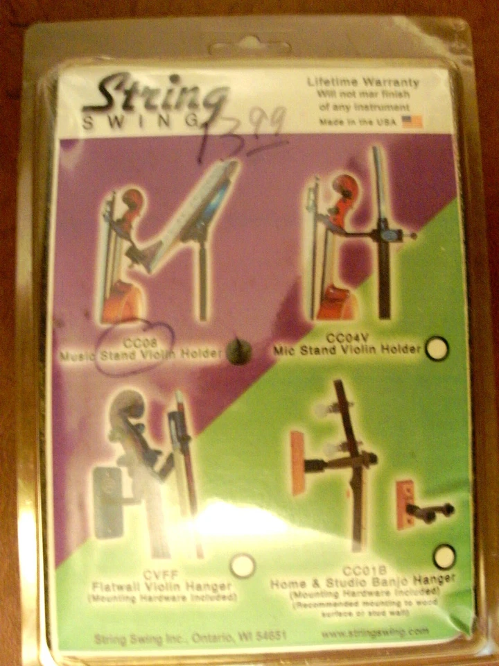 String Swing violin fiddle hanger clips on music stand, new. - Image 1 of 2