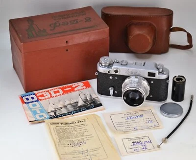1967 SOVIET USSR "FED 2" camera + Industar-26m f2.8/52 M39 lens, FULL SET (71) - Image 1 of 4
