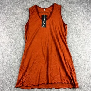 Vigorella Womens Dress Medium Brown Sleeveless A-Lined Tunic Polymide Casual NWT - Picture 1 of 9