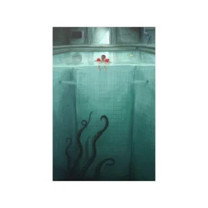 Scary octopus poster, strange illustration with octopus, unique poster print - Picture 1 of 22
