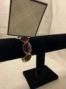 vintage Dana Buchman bracelet stretchy with purple stones - Picture 1 of 3