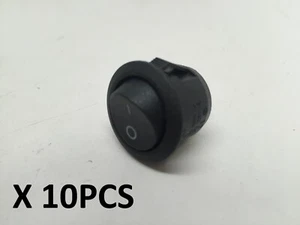 Pactrade 20pcs Automotive Car Small Round Black Rocker Switch SPST On/Off - Picture 1 of 5