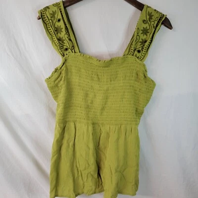 NEW Maurices Green Smocked Peplum Top 209883Y w Tag XXL - Image 1 of 4