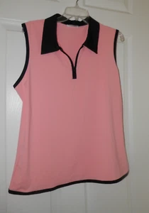 NWOT Coo  Womens Collared Zip Sleeveless Golf Polo Top XL (MV) - Picture 1 of 4