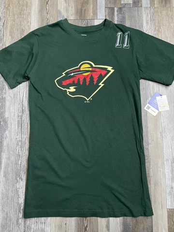 NEW Men's NHL Minnesota Wild Zach Parise #11 T-Shirt Size SMALL Tee Cotton Cover