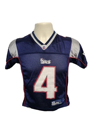 Camiseta deportiva azul Reebok New England Patriots Adam Vinatieri #4 niños talla pequeña 8 Foto 1 de 4
