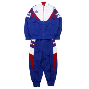 Admiral 90s Track Jacket Set Up Jersey O Blue Tricolor Polyester Japan Made Unus - Picture 1 of 12