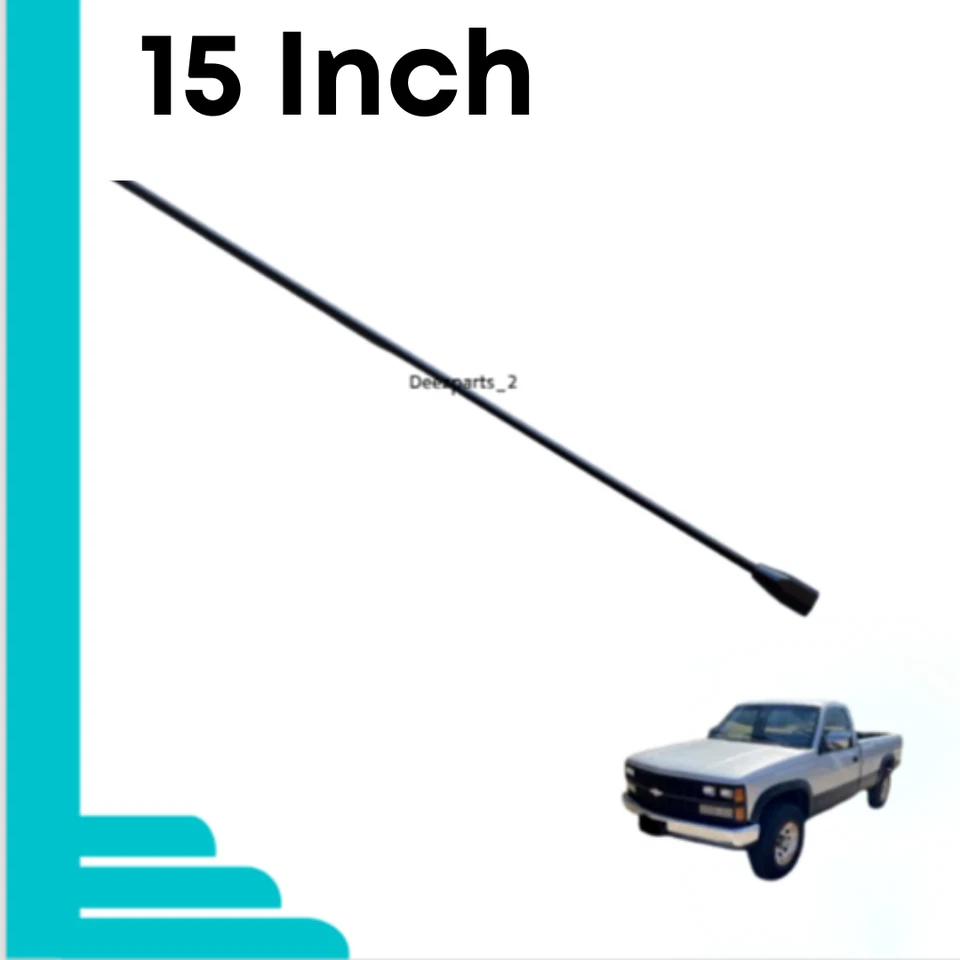 Antena 15" negra para camioneta GMC K1500 K2500 K3500 1988-2000 hembra Foto 1 de 4