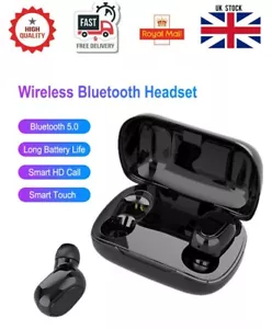Auriculares inalámbricos Bluetooth 5.0 TWS mini auriculares estéreo IPX5 - Imagen 1 de 11