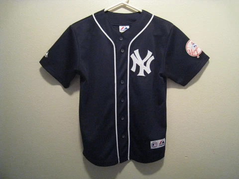 Majestic New York Yankees #25 MARK TEIXEIRA MLB Baseball Jersey (Youth 10/12) Cover