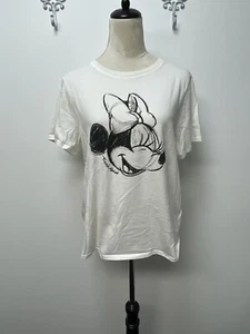 Disney Minnie Mouse Sketch T-Shirt H&M Tee Women's Medium - Picture 1 of 12