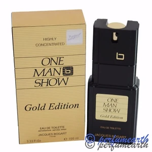 ONE MAN SHOW GOLD EDITION 3.3/3.4 / OZ EDT SPRAY BY JACQUES BOGART NEW IN BOX   - Picture 1 of 2