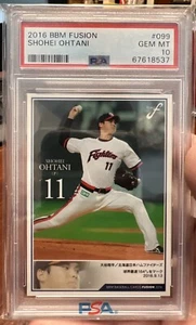 2016 BBM Hokkaido Nippon-Ham Fighters Shohei Ohtani #F02 PSA 10 - Picture 1 of 2