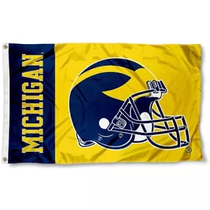 MICHIGAN WOLVERINES 3'X5' FLAG BANNER **100% FULL COLOR ON BOTH SIDES OF FLAG** - Picture 1 of 4