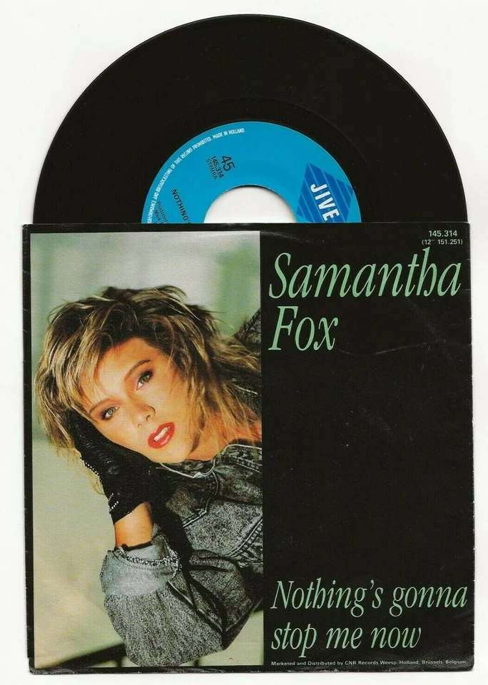 SAMANTHA FOX NOTHING'S GONNA STOP ME NOW ORIGINAL SINGLE FROM NETHERLANDS - Image 1 of 1