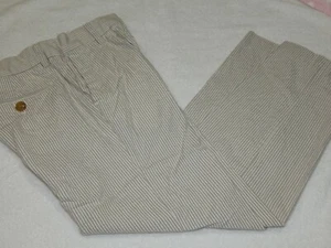 Preppy Crewcuts Boys 7 Ludlow Seersucker Pants Grayish Blue color~ WORN once - Picture 1 of 7