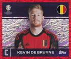 Topps UEFA Euro 2024 Sticker Swiss Edition BEL 2 Kevin De Bruyne Captain Holo