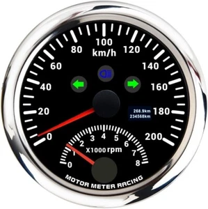 Velocímetro y velocímetro GPS W PRO 85 mm 200 kmh señal de giro haz alto impermeable - Imagen 1 de 11
