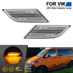 2 frecce laterali LED per VW T6.1 Transporter VI ANNO 2020-2023 vetro trasparente - Foto 1 di 12
