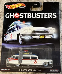 Hot Wheels Premium 1:64 Ghostbusters ECTO-1 Real Riders Veicolo 2020 - Foto 1 di 3