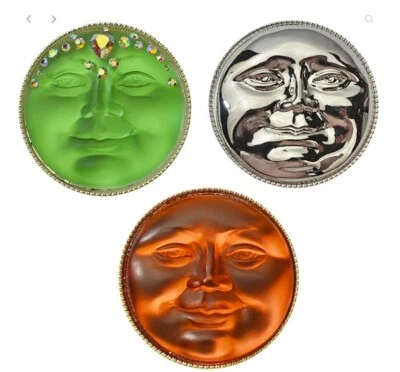Kirks Folly Magnets Seaview Moon Set of 3 Sterling Silver Tone Autumn Sweetheart - Image 1 of 4