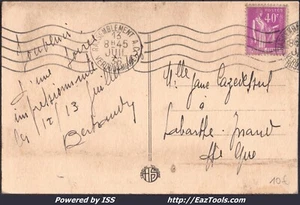 FRANCE N° 281 SUR CP AVEC CACHET RASSEMBLEMENT VERDUN MEUSE DU 13/07/1936 A VOIR - Picture 1 of 2