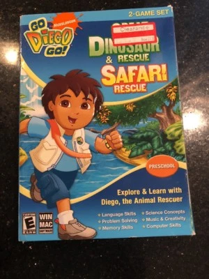Go, Diego, Go!- Great Dinosaur Rescue & Safari Rescue PC New Sealed - Image 1 of 3